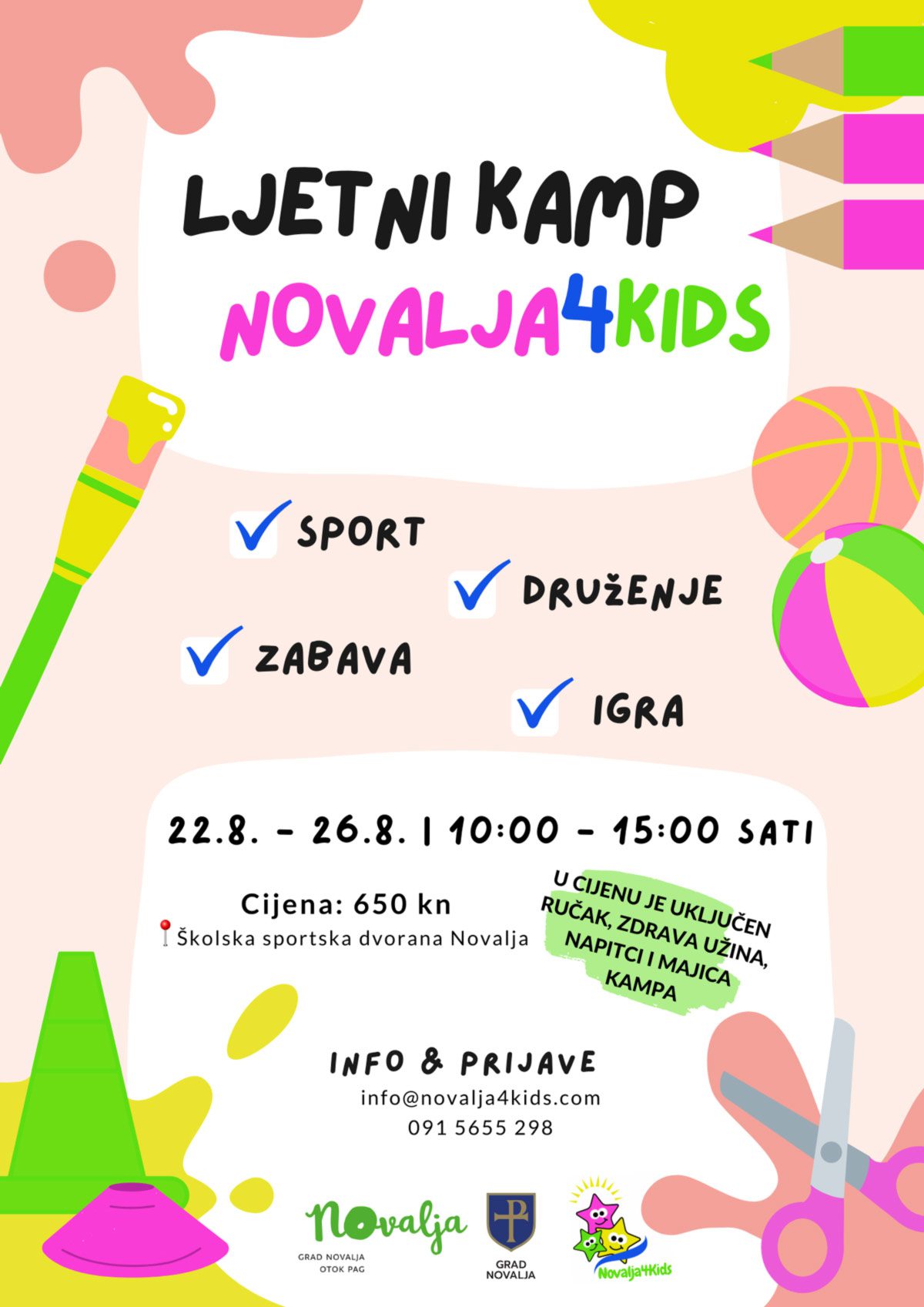 Ljetni kamp Novalja   Novalja4kids
